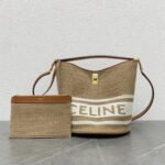Top Quality Fake Celine Bucket 16 Bag In Textile with Celine Logo - Image 4