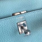 Blue Atoll Clemence Replica Hermes Kelly 25cm Retourne Handbag - Image 8