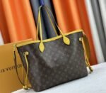 Louis Vuitton Neverfull Bandouliere Inside Out MM Tote In Monogram Canvas And Yellow Textile And Leather - Image 2
