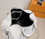 Louis Vuitton Taiga Leather Keepall Bandouliere 50 Travel Bag In White - Image 5