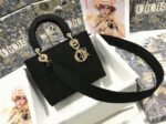 Dior Lady D-Lite Medium Bag Replica in Black Cannage Embroidered Canvas - Image 5