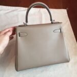 Grey Swift Knockoff Hermes Retourne Kelly 25cm Luxe Tote - Image 4