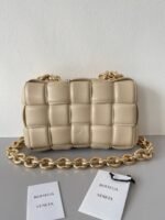 Top Quality Faux Bottega Veneta Chain Cassette Bag In Porridge - Image 4