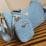 Prada Re-Edition Shoulder Bag Fake in Blue - Image 3