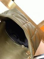 Replica Saint Laurent Puffer Small Chain Bag Army Green Lambskin - Image 6