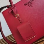 Prada Monochrome Medium Bag Replica in Red - Image 2
