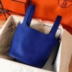 Electric blue knockoff Hermes Picotin Lock 18cm handbag - Image 8