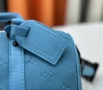 Louis Vuitton Taurillon Monogram Leather Keepall Bandouliere 25 In Turquoise - Image 7