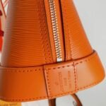 Louis Vuitton Epi Leather Alma PM Handbag In Orange With Jacquard Strap - Image 9