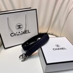 CHANEL Pre-Owned 1990s CC Turn-lock denim belt - Image 9