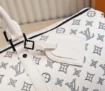 LV Monogram Shadow Keepall Bandouliere 50 In White - Image 7