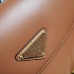 Prada Arque Shoulder Bag with Flap Fake in Brown - Image 4