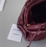 Fake Bottega Veneta Mini Pouch with Strap Bordeaux - Image 3