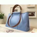 Celeste Canvas Top Fake Hermes Cabag Elan Lightweight Handbag - Image 7