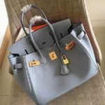 Blue Lin Hermes Birkin 30cm Premium Counterfeit Bag - Image 2