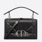 Dior 30 Montaigne Chain Bag with Handle Fake in Black Lambskin