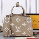 Louis Vuitton Monogram Empreinte Montaigne MM In Tourterelle Gray