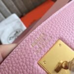 Pink Clemence Replica Hermes Kelly Retourne 32cm Tote - Image 4