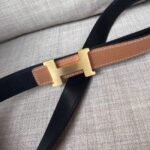 Brown epsom 1:1 replica Hermes Mini Constance belt buckle - Image 6