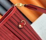 Louis Vuitton Neverfull Bandouliere Inside Out MM Tote In Monogram Canvas And Rouge Sari Textile - Image 7