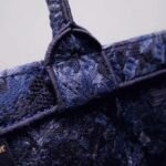Dior Large Book Tote Bag Fake in Blue KaleiDiorscopic Embroidered Cotton - Image 8