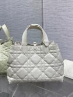 Dior Toujours Medium Bag Knockoff in White Macrocannage Calfskin - Image 3