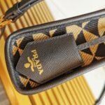 Prada Symbole Micro Bag Fake in Black/Beige Jacquard Fabric - Image 2