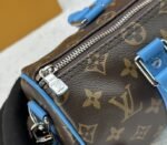 Louis Vuitton Monogram Macassar Canvas Keepall Bandouliere 25 In Gaston Blue - Image 7