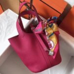 Peach knockoff Hermes Picotin Lock 22cm handbag