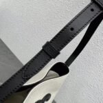 Top Quality Fake Celine Small Bucket Cuir Triomphe In White Textile - Image 8