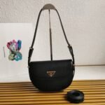 Black Prada Arque Shoulder Bag with Flap Fake - Image 8