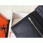 Black Epsom Copy Designer Hermes Bearn Wallet - Image 7