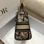 Dior Lady D-Lite Medium Bag Fake in Beige Jardin d Hiver Embroidery - Image 4