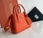 Orange Prada Double Mini Bag Knockoff - Image 8