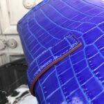 Blue electric crocodile leather replica Hermes Jige Elan clutch bag - Image 6