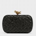 Replica Bottega Veneta Knot Minaudiere Clutch Black Foulard