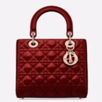 Dior Lady Dior Medium Bag Fake in Red