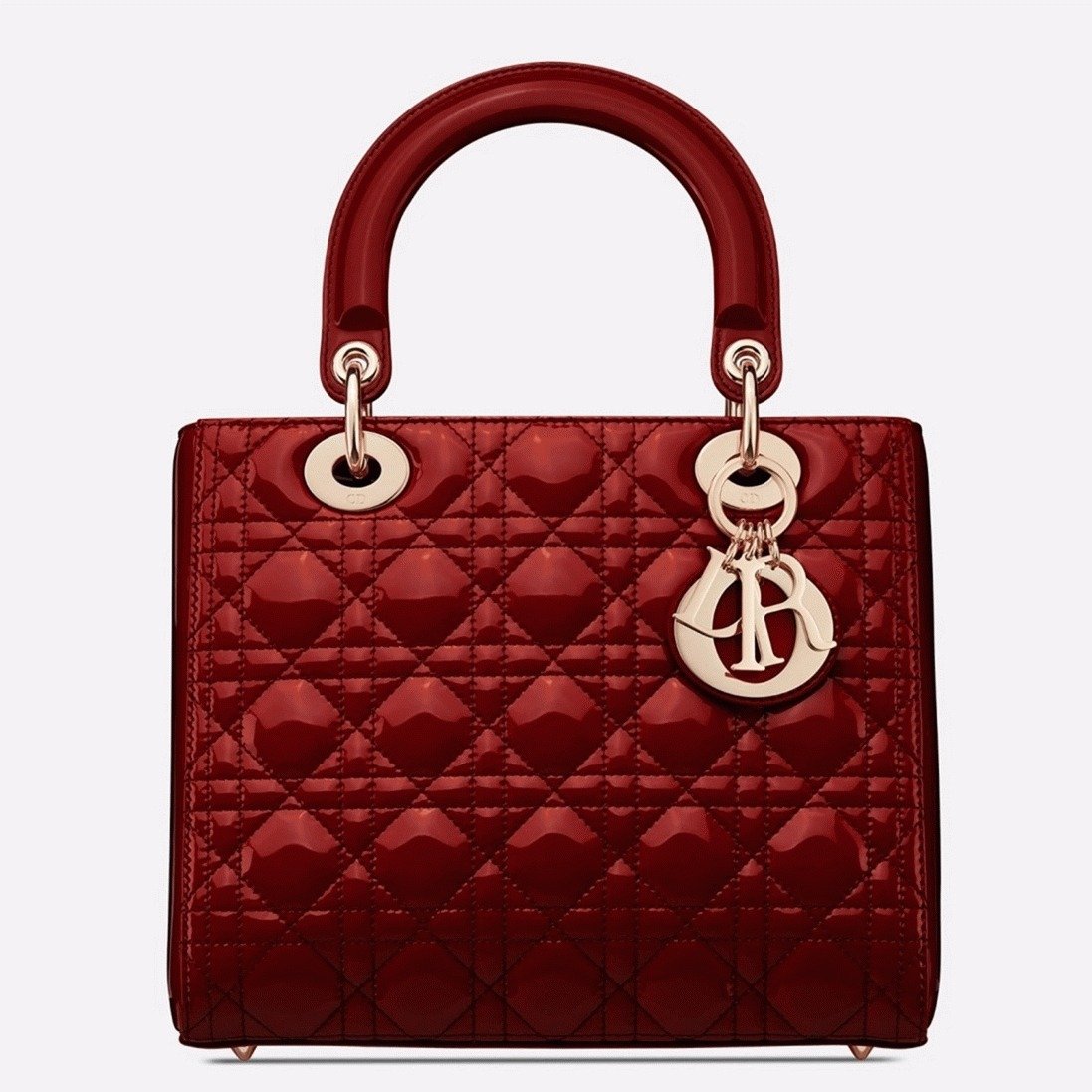 E54190DA-74B1-8EA7-752A-7A4F34BAD9C2.jpg Dior Lady Dior Medium Bag Fake in Red - Image 1