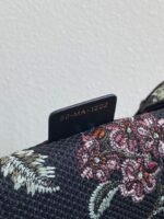 Dior Large Book Tote Bag Fake in Black Dior Petites Fleurs Embroidery - Image 7