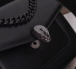 Fake Bvlgari Serpenti Forever Medium Crossbody Bag with Chain Noir - Image 9