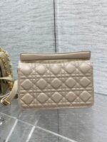 Dior Small Jolie Top Handle Bag Knockoff in Beige Cannage Calfskin - Image 5