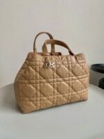 Dior Toujours Large Bag Fake in Brown Macrocannage Calfskin - Image 6
