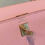 Pink Epsom Replica Hermes Kelly 25cm Feminine Handbag - Image 6