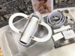 White Dior Lady D-Lite Medium Replica Bag with Macrocannage Texture - Image 7