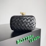 Replica Bottega Veneta Knot Minaudiere Clutch Black Foulard - Image 7
