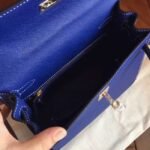 Electric Blue Epsom Fake Hermes Kelly 25cm Bold Purse - Image 4