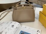Top Quality Fake Fendi Peekaboo Mini Bag In Dove Grey Nappa Leather - Image 2