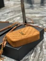 Saint Laurent – Lou suede camera bag – women – Calf Leather – One Size – Brown - Image 3