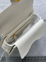 Dior Small Jolie Top Handle Bag Replica in White Cannage Calfskin - Image 6