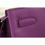 Purple Leather Knockoff Hermes So Kelly 22cm Stylish Purse - Image 4